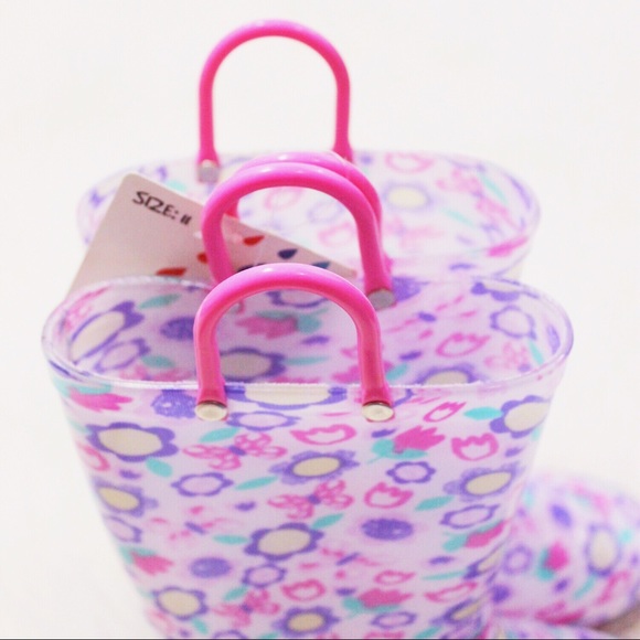 NWT Members Mark Girls Light Up Flower🌸Rain Boots - Picture 4 of 8